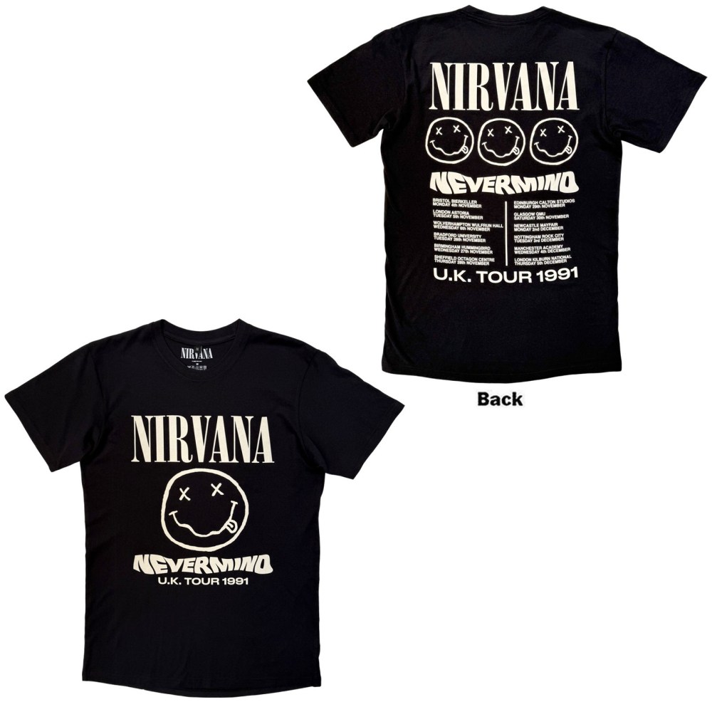 Nirvana - Tour '91 Herren TShirt - Schwarz